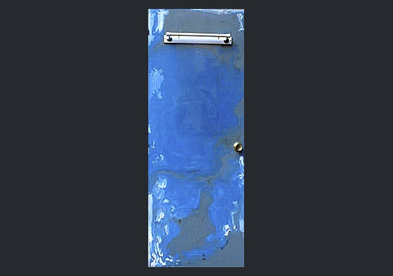 Técnica mixta sobre puerta de madera 160x72 cm 1998